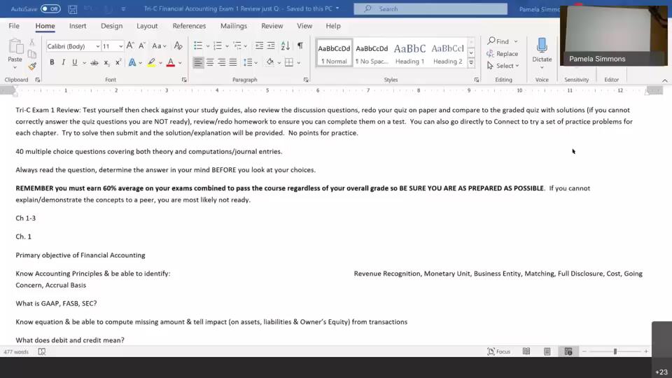Financial Accounting Exam 1 Review